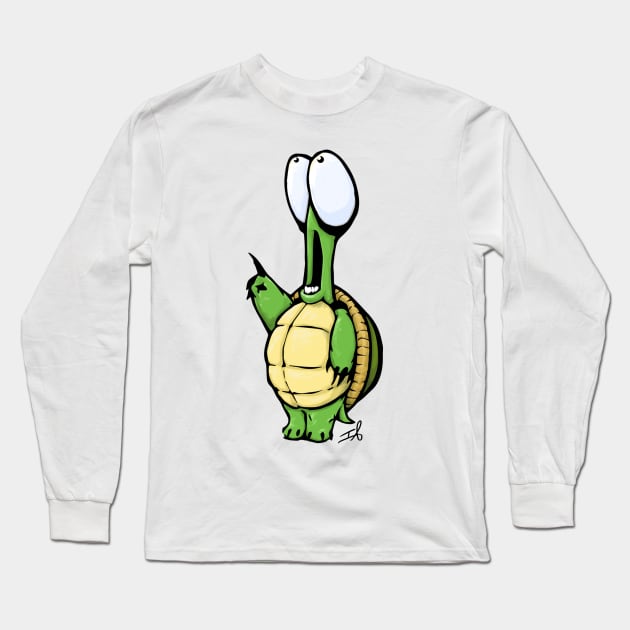 Frightened Turtle Long Sleeve T-Shirt by IT-Anastas